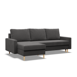 Ecksofa BLANK LL, Stoffart - I Gruppe, Füllung - Schaumstoff, Farbe - GRAU