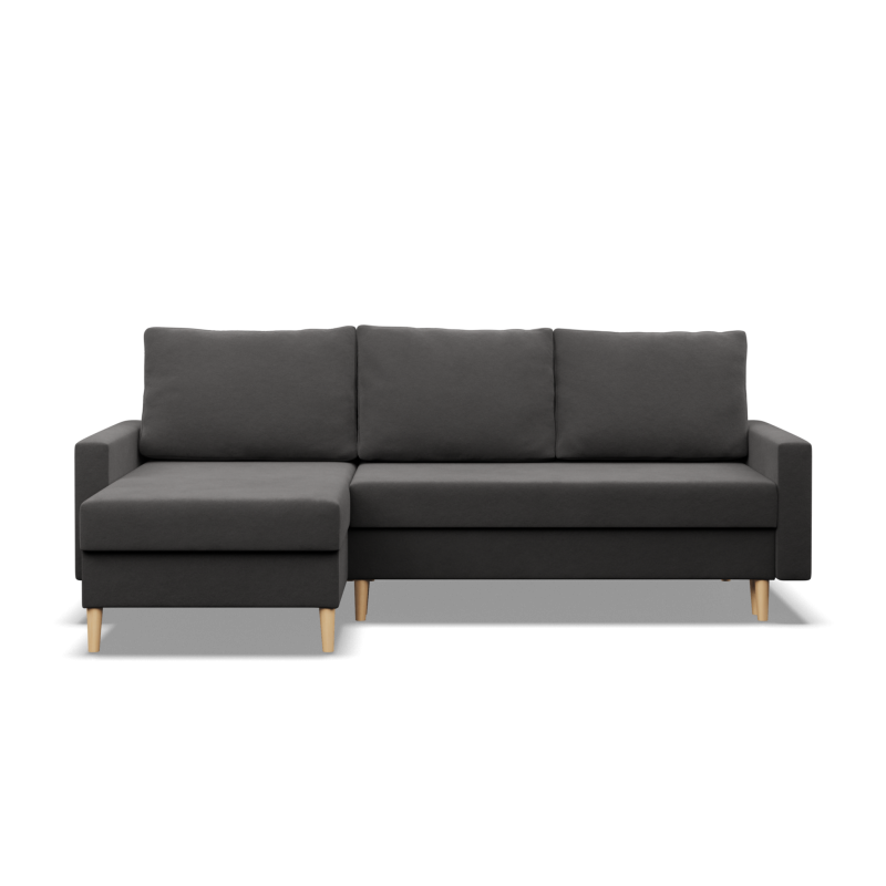 Ecksofa BLANK LL, Stoffart - I Gruppe, Füllung - Schaumstoff, Farbe - GRAU