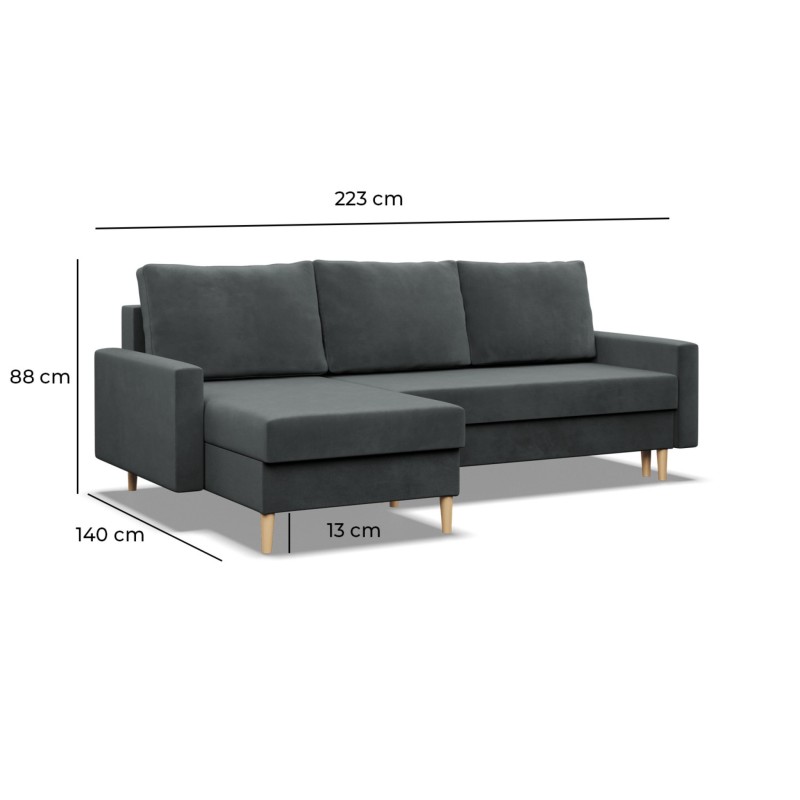 Ecksofa BLANK LL, Stoffart - Gruppe I, Füllung - Schaumstoff, Farbe - BRAUN