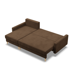 Ecksofa BLANK LL, Stoffart - Gruppe I, Füllung - Schaumstoff, Farbe - BRAUN