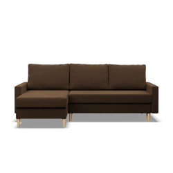 Ecksofa BLANK LL, Stoffart - Gruppe I, Füllung - Schaumstoff, Farbe - BRAUN