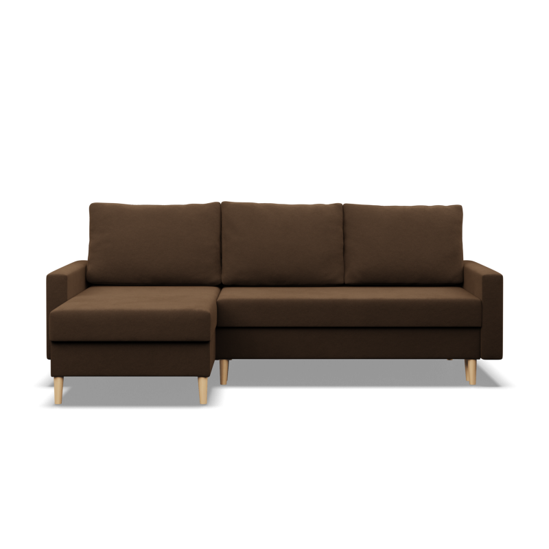 Ecksofa BLANK LL, Stoffart - Gruppe I, Füllung - Schaumstoff, Farbe - BRAUN