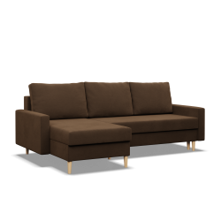 Corner sofa BLANK LL, Fabric type - Group I, Filling - Foam, Color - BROWN