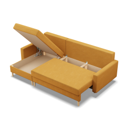 Ecksofa BLANK LL, Stoffart - Gruppe II, Füllung - Federkern, Farbe - GELB