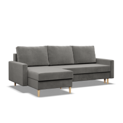 BLANK LL Corner Sofa, Fabric Type - Group II, Filling - Spring, Color - LIGHT GRAY
