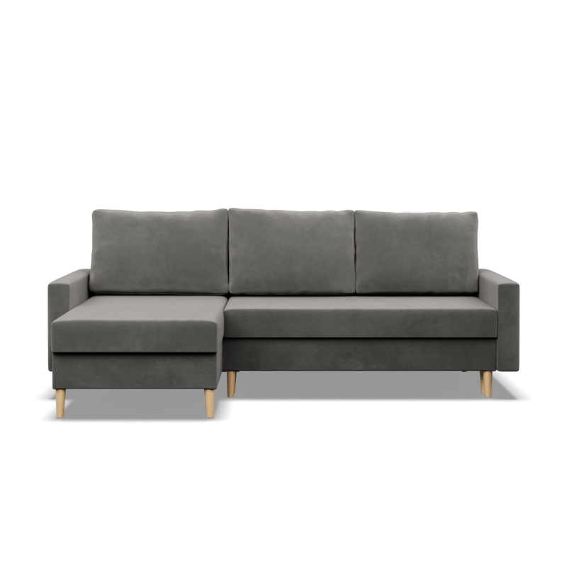 Ecksofa BLANK LL, Stoffart - Gruppe II, Füllung - Federkern, Farbe - HELLGRAU