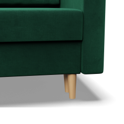 Ecksofa BLANK LL, Stoffart - Gruppe II, Füllung - Federung, Farbe - FLASCHENGRÜN