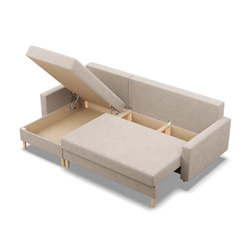 Ecksofa BLANK LL, Stoffart - Gruppe II, Füllung - Federkern, Farbe - BEIGE