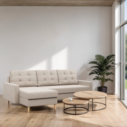 Ecksofa BLANK LL, Stoffart - Gruppe II, Füllung - Federkern, Farbe - BEIGE