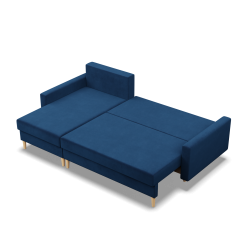 Ecksofa BLANK LL, Stoffart - Gruppe II, Füllung - Federkern, Farbe - DUNKELBLAU