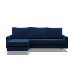 Ecksofa BLANK LL, Stoffart - Gruppe II, Füllung - Federkern, Farbe - DUNKELBLAU