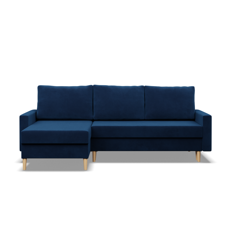 Ecksofa BLANK LL, Stoffart - Gruppe II, Füllung - Federkern, Farbe - DUNKELBLAU