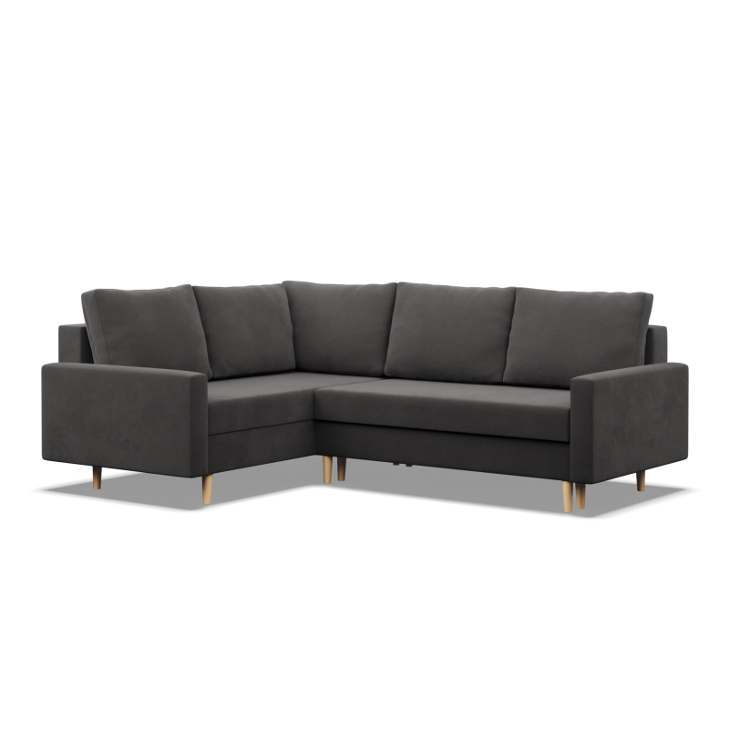 Ecksofa BLANK LO, Stoffart - I Gruppe, Füllung - Schaumstoff, Seite - LINKS, Farbe - GRAU