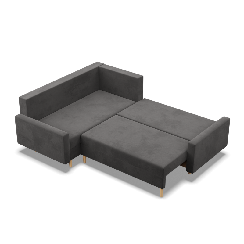 Ecksofa BLANK LO, Stoffart - I Gruppe, Füllung - Schaumstoff, Seite - LINKS, Farbe - GRAU
