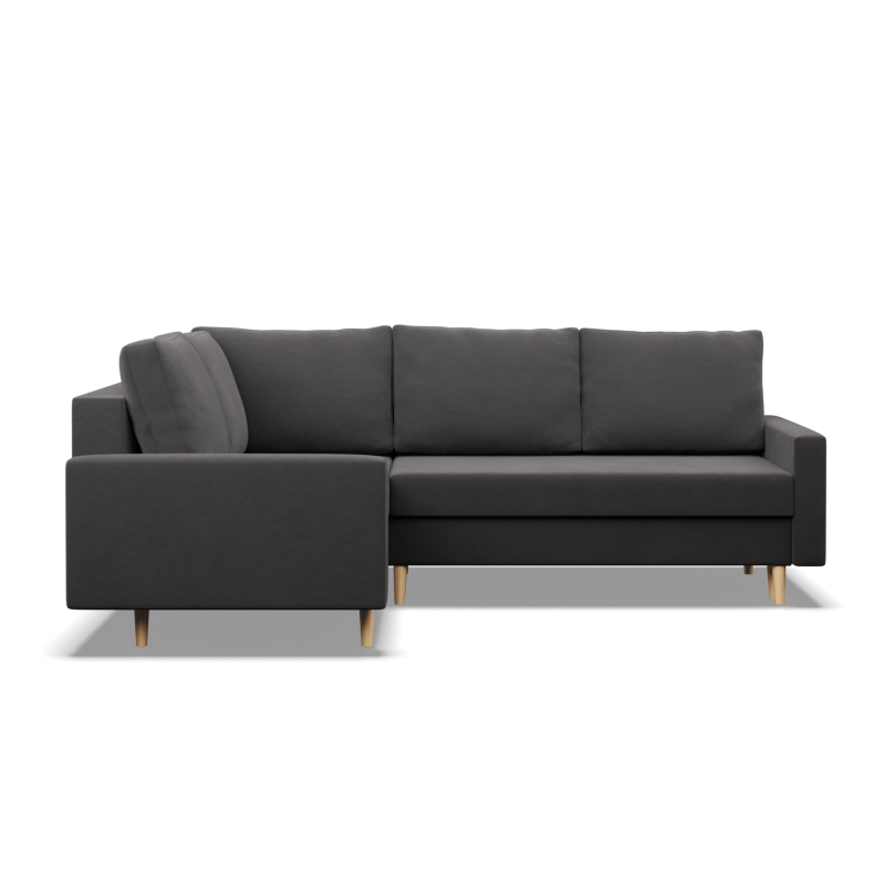 Ecksofa BLANK LO, Stoffart - I Gruppe, Füllung - Schaumstoff, Seite - LINKS, Farbe - GRAU