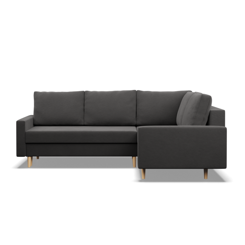 Ecksofa BLANK LO, Stoffart - Gruppe I, Füllung - Schaumstoff, Seite - RECHTS, Farbe - GRAU