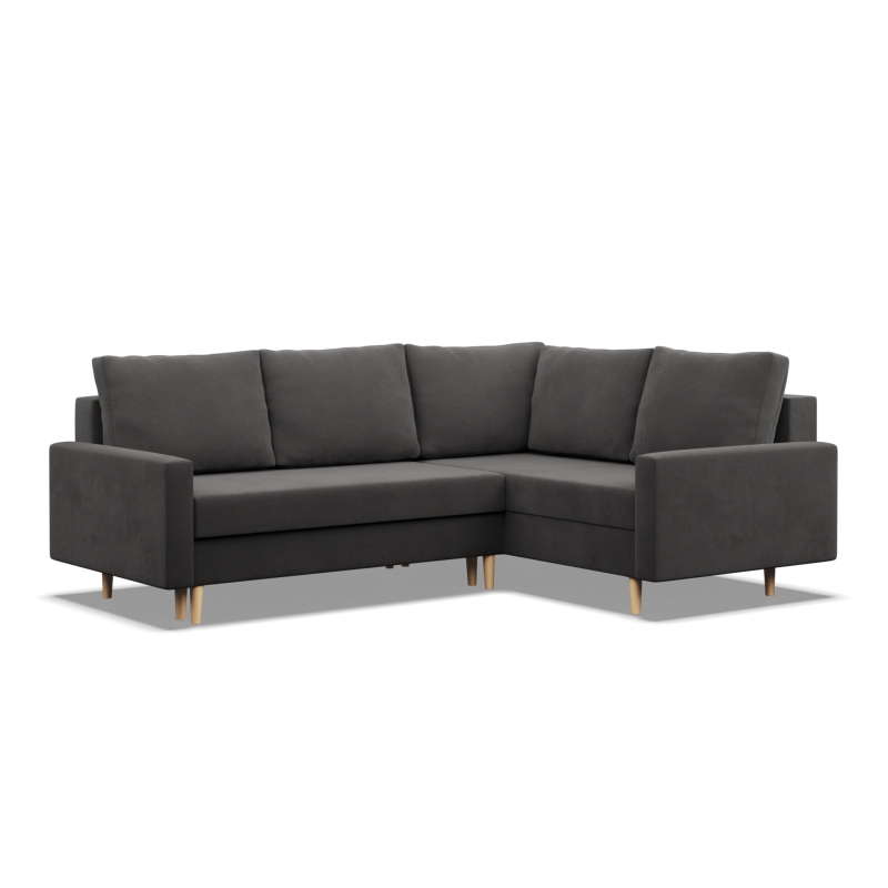 Ecksofa BLANK LO, Stoffart - Gruppe I, Füllung - Schaumstoff, Seite - RECHTS, Farbe - GRAU