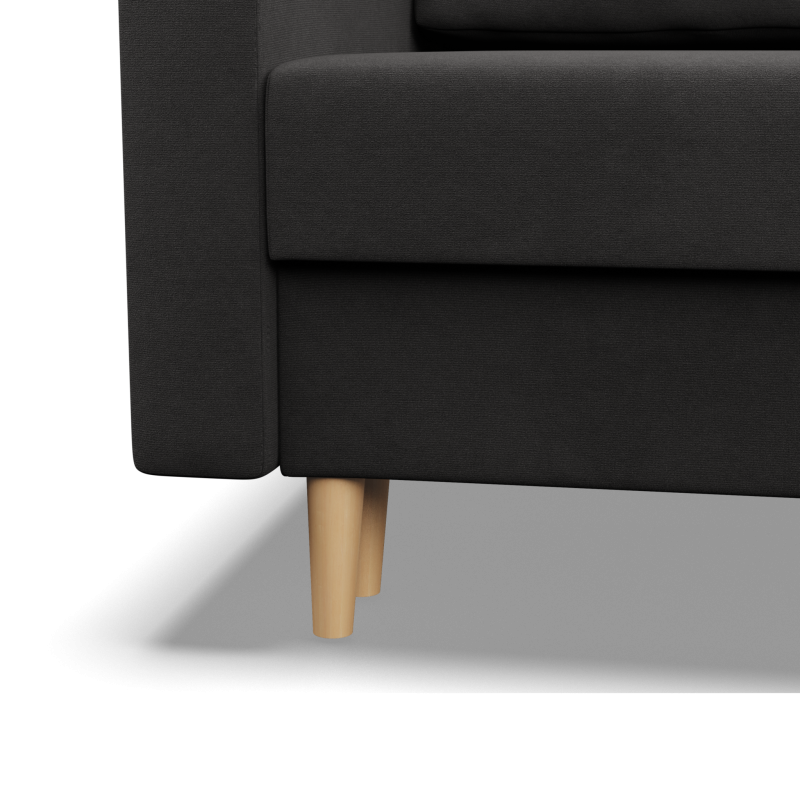 Ecksofa BLANK LO, Stoffart - Gruppe I, Füllung - Schaumstoff, Seite - RECHTS, Farbe - GRAU