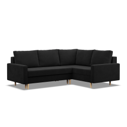 Ecksofa BLANK LO, Stoffart - Gruppe I, Füllung - Schaumstoff, Seite - RECHTS, Farbe - SCHWARZ