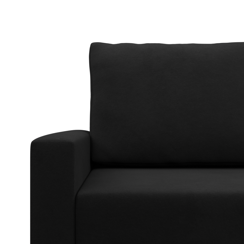 Ecksofa BLANK LO, Stoffart - Gruppe I, Füllung - Schaumstoff, Seite - RECHTS, Farbe - SCHWARZ