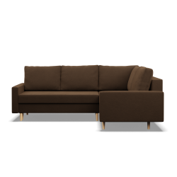 Ecksofa BLANK LO, Stoffart - Gruppe I, Füllung - Schaumstoff, Seite - RECHTS, Farbe - BRAUN