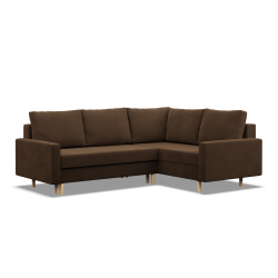 Ecksofa BLANK LO, Stoffart - Gruppe I, Füllung - Schaumstoff, Seite - RECHTS, Farbe - BRAUN