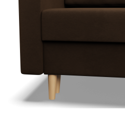 Ecksofa BLANK LO, Stoffart - Gruppe I, Füllung - Schaumstoff, Seite - RECHTS, Farbe - BRAUN