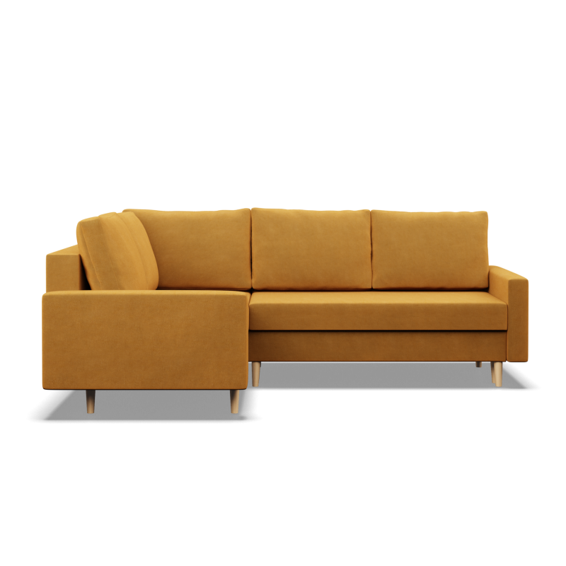 Ecksofa BLANK LO, Stoffart - Gruppe II, Füllung - Federkern, Seite - LINKS, Farbe - GELB