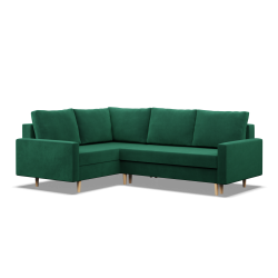 Corner Sofa BLANK LO, Fabric Type - Group II, Filling - Spring, Side - LEFT, Color - BOTTLE GREEN