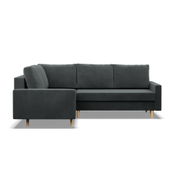 Ecksofa BLANK LO, Stoffart - Gruppe II, Füllung - Federkern, Seite - LINKS, Farbe - DUNKELGRAU