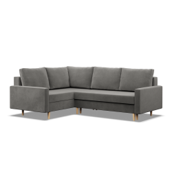 Ecksofa BLANK LO, Stoffart - Gruppe II, Füllung - Federkern, Seite - LINKS, Farbe - HELLGRAU