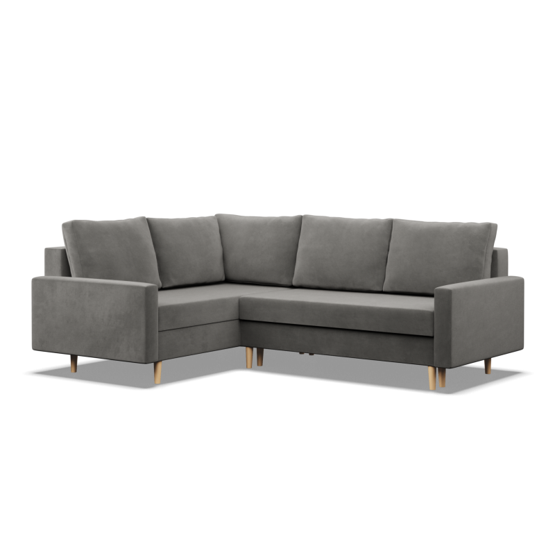 Ecksofa BLANK LO, Stoffart - Gruppe II, Füllung - Federkern, Seite - LINKS, Farbe - HELLGRAU