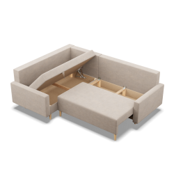 Ecksofa BLANK LO, Stoffart - Gruppe II, Füllung - Federkern, Seite - LINKS, Farbe - BEIGE