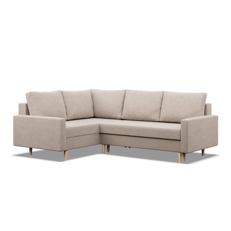 Ecksofa BLANK LO, Stoffart - Gruppe II, Füllung - Federkern, Seite - LINKS, Farbe - BEIGE