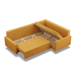 Ecksofa BLANK LO, Stoffart - Gruppe II, Füllung - Federkern, Seite - RECHTS, Farbe - GELB