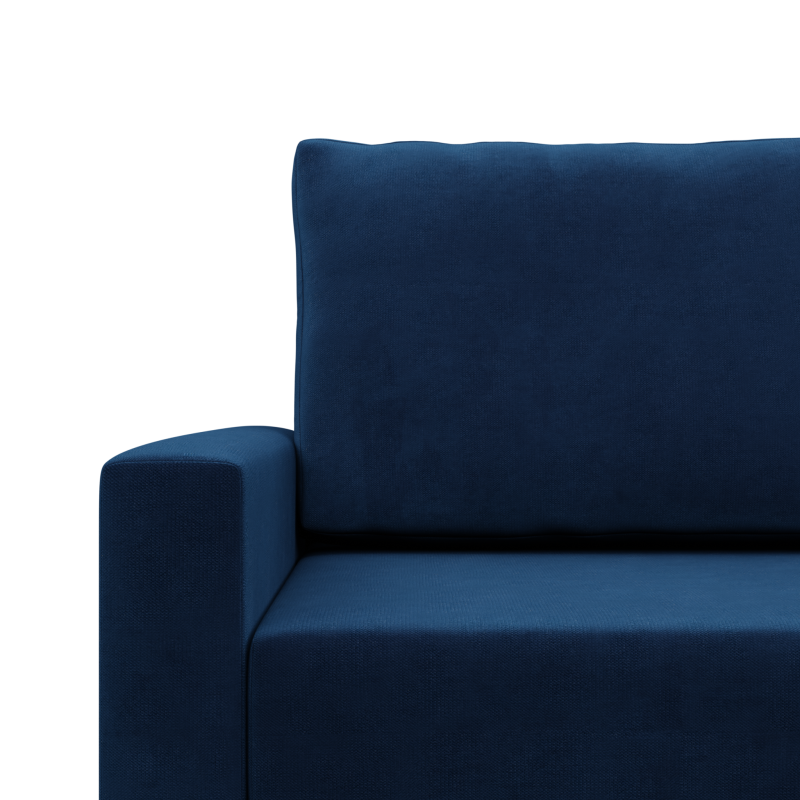 Ecksofa BLANK LO, Stoffart - Gruppe II, Füllung - Federkern, Seite - RECHTS, Farbe - DUNKELBLAU