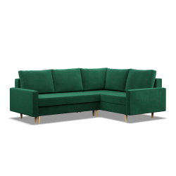 Ecksofa BLANK LO, Stoffart - II Gruppe, Füllung - Federkern, Seite - RECHTS, Farbe - FLASCHENGRÜN