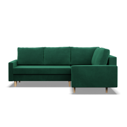 Ecksofa BLANK LO, Stoffart - II Gruppe, Füllung - Federkern, Seite - RECHTS, Farbe - FLASCHENGRÜN