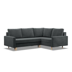 Ecksofa BLANK LO, Stoffart - Gruppe II, Füllung - Federkern, Seite - RECHTS, Farbe - DUNKELGRAU