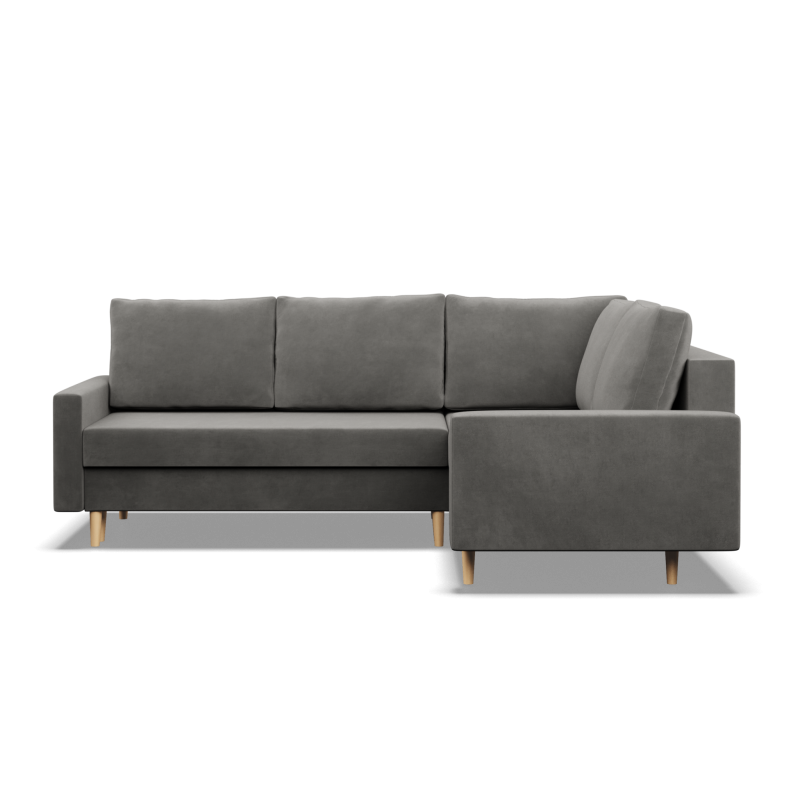 Ecksofa BLANK LO, Stoffart - Gruppe II, Füllung - Federkern, Seite - RECHTS, Farbe - HELLGRAU