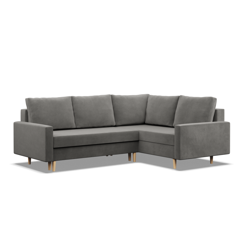 Ecksofa BLANK LO, Stoffart - Gruppe II, Füllung - Federkern, Seite - RECHTS, Farbe - HELLGRAU