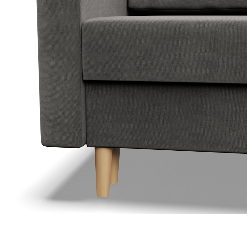 Ecksofa BLANK LO, Stoffart - Gruppe II, Füllung - Federkern, Seite - RECHTS, Farbe - HELLGRAU