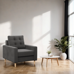 Sessel BLANK, Stoffart - Gruppe I, Polsterung - Schaumstoff, Farbe - GRAU