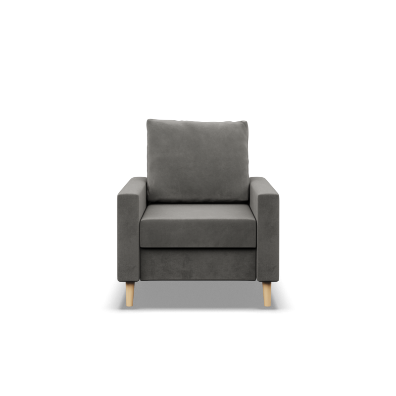 Sillón BLANK, Tipo de tela - Grupo II, Relleno - De muelles, Color - GRIS CLARO