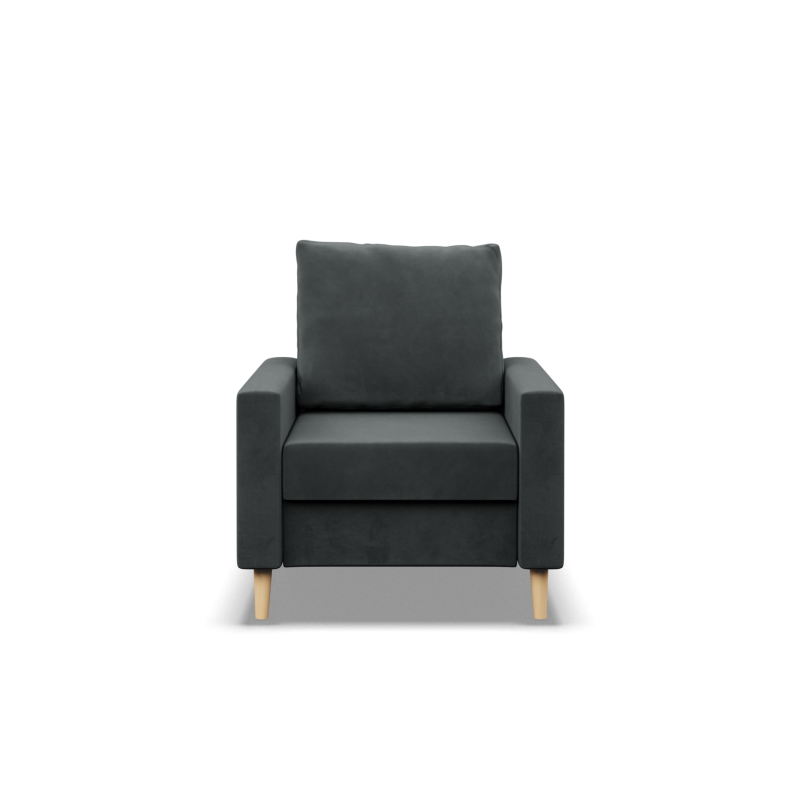 Sillón BLANK, Tipo de tela - Grupo II, Relleno - De muelles, Color - GRIS OSCURO