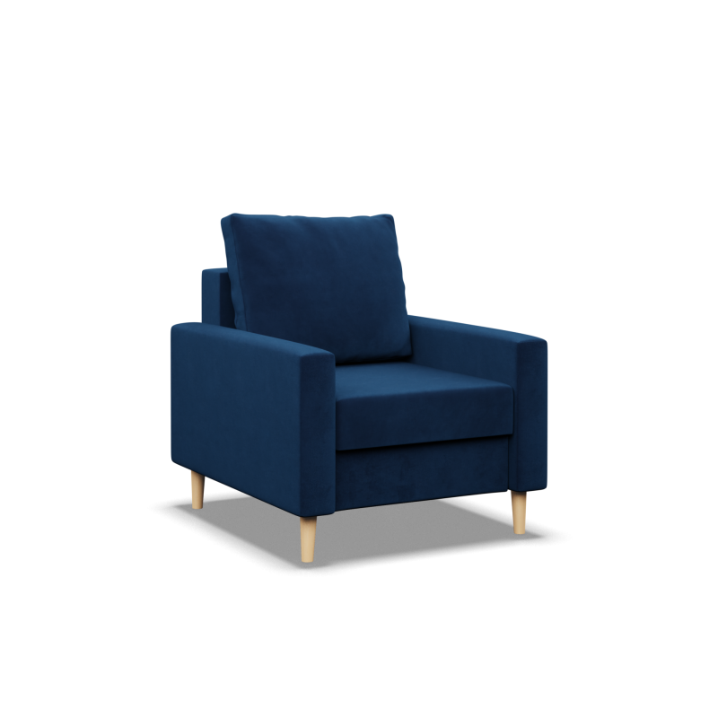 BLANK Armchair, Fabric Type - Group II, Filling - Spring, Color - NAVY BLUE