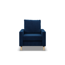 Sillón BLANK, Tipo de tela - Grupo II, Relleno - De muelles, Color - AZUL MARINO