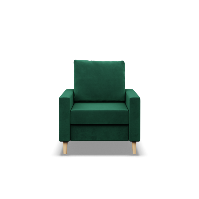 Sessel BLANK, Stoffart - II Gruppe, Füllung - Federkern, Farbe - FLASCHENGRÜN