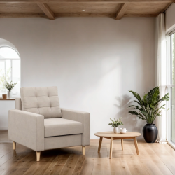 Sessel BLANK, Stoffart - Gruppe II, Füllung - Federkern, Farbe - BEIGE