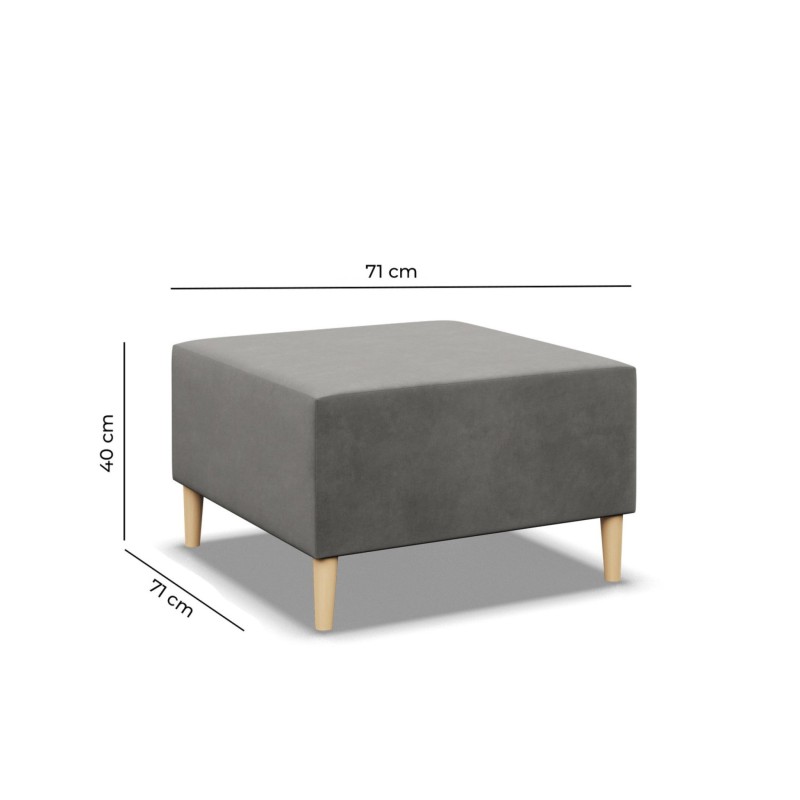 Puf BLANK, Tipo de tela - Grupo II, Color - GRIS OSCURO, Dimensión - 70x70